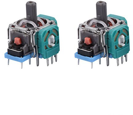 Sharainn Joystick 3D, 2 pièces bâton analogique 3D Joystick Remplacement Pouce bâton capteur à Bascule contrôleur pièces pour contrôleur
