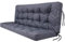 HOBBYGARDEN Sitzkissen Bankkissen Bankauflage für Gartenbank Kissen für Hollywoodschaukel Outdoor/Indoor, Breite - 140x49cm und Rückenlehne 140x56cm - Navy Blau