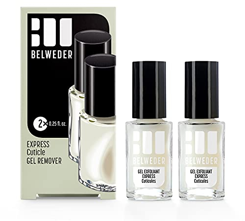 BELWEDER - Gel Nagel Peeling Express 2 x 7,5ml - Nagelhautentferner Gel für Schwierige Nagelhaut - Nagelhaut Pflege ohne Schere - Nagelhaut Peeling für Frauen und Männer - Nagelpflege in Expresszeit