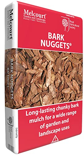 BHGS Melcourt Decorative Ornamental Garden Border Pot Bark Nuggets 60L Pack of 2