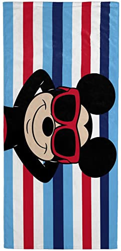 Jay Franco Disney Mickey Mouse Summer Starts Here, Badetuch, Pool-/Strandtuch, superweiches und saugfähiges, lichtbeständiges Baumwolltuch, Maße: 71,1 x 147,3 cm