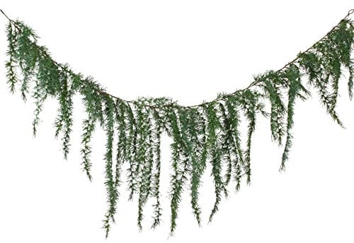 Floratexx Künstliche CEDERNGIRLANDE 190cm. Zeder, Zederngirlande. GRÜN.