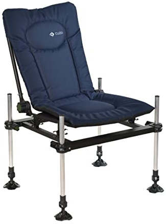Carp Angelstuhl Campingstuhl CUZO F3 Blau Feeder Methood Stuhl Deluxe Karpfen Angler Campingstuhl mit extra Höhe