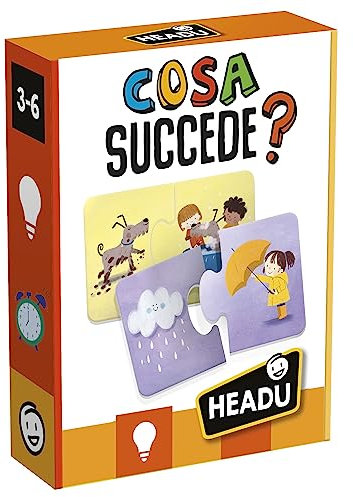 HEADU - Cosa Succede - Comprendere le Relazioni! | Giochi Educativi Bambini 3 4 5 Anni, Gioco Didattico per Sviluppare il Pensiero Logico, Regalo Bambino Regalo Bambina, Made in Italy