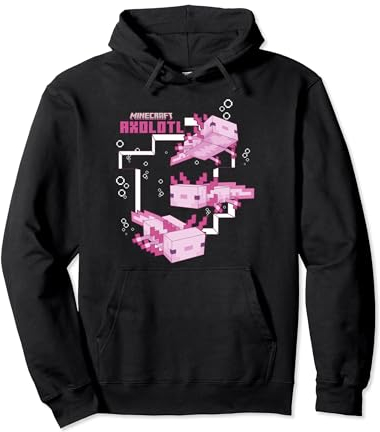 Minecraft Pink Axolotl Pond Pullover Hoodie