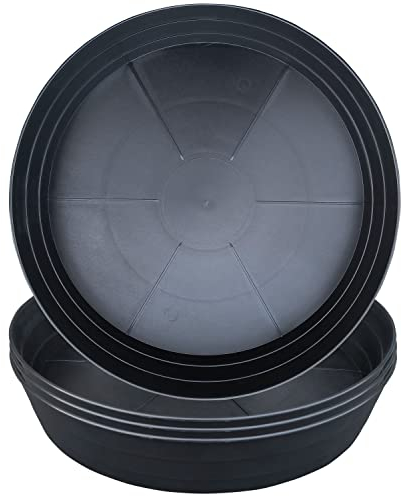 LWALRS 4 Packungen 45,7 cm Pflanzen-Untersetzer, runde Kunststoff-Blumentopf-Untersetzer, Blumentopf-Tablett für drinnen und draußen