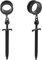 Vankula Ohr Tunnel mit anhänger Double Flared Flesh Plug Schwert Edelstahl für männer damen Ohrpiercing Gestreckte Schmuck 16mm(5/8) Schwarz
