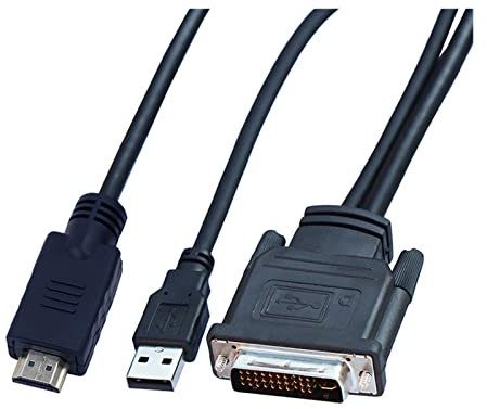 ARSMI DVI M1-da 30 + 5 Pin a. HDMI. -Compatibile Cable Dual Link + USB Cavo del proiettore 1.7m. Cavo HDMI