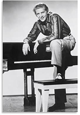 XINGSHANG Jerry Lee Lewis Poster Sänger Rock Star Poster Retro Poster Gemälde auf Leinwand Wandkunst Poster Scrollen Bild Druck Wanddekoration Home Poster 30 x 45 cm