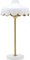 PR Home Wells Tischleuchte, Blumen-Design in Weiß & Gold, E27, 24x50 cm Skandinavische Blumenlampe für stilvolles Zuhause Perfekte Beleuchtung für Wohnzimmer, Schlafzimmer, Büro