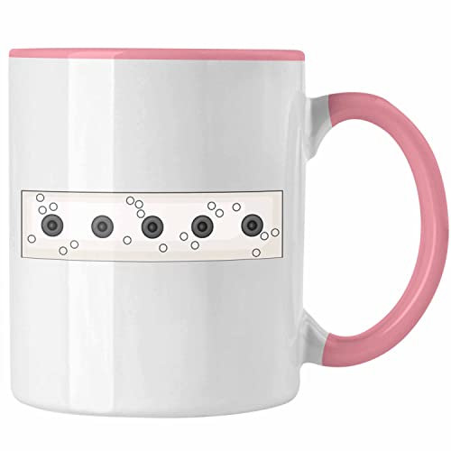 Trendation - Biathlon Grafik Tasse Geschenk für Biathlon-Fans (Rosa)