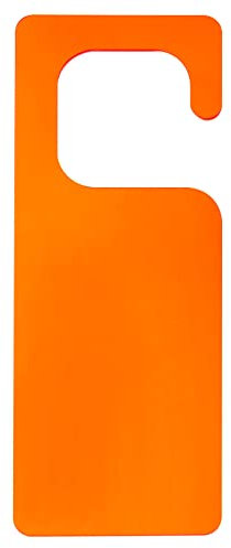 sourcing map Door Hanger Sign, 9.84 Acrylic Sign Door Knob Hangers DIY Blank Door Tag for Crafts Home Office, Orange