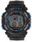 Tbest Elektronische Herrenuhr, Herren Elektronische Uhr Multifunktionale Digitale Sportuhr WR50M wasserdichte Armbanduhr mit Leuchtendem Lichtalarm Zum Schwimmen, Laufen (Schwarz und blau)