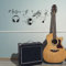 PLIGREAT 8 Stück Klavier Musik Noten Kopfhörer Wandtattoos Peel and Stick Wandaufkleber für Musikstudio Klassenzimmer Wohnzimmer Wanddekoration Band Fans Schlafzimmer Indoor Wall Art Decor
