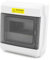 Boîte de distribution en saillie, boîte à fusibles étanche IP66, 6 modules 1 rangée, petit distributeur avec porte transparente, répartiteur en saillie, boîte de commutation robuste pour jardin,