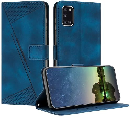 Mo-Beauty Handyhülle für Samsung Galaxy A31, PU Leder Brieftasche Klapphülle Magnetic Standfunktion Kartenfach Schutzhülle hülle für Samsung A31 - Blau