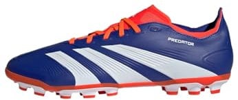 adidas Unisex Predator League 2G/3G Football Boots Artificial Grass, Lucid Blue/Cloud White/Solar Red, 39 1/3 EU