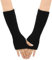 SJTJSPX Armstulpen Damen Mädchen Handschuhe Lange Handstulpen Fingerlose Winterhandschuhe Halbfinger Strickhandschuhe Einfarbig Armwärmer Stretch Pulswärmer Armlinge für Büro Tippen Computer