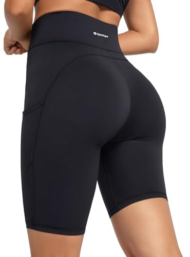 GymCope Damen Shorts Kurze Sporthose 1/2, Radlerhose Kurz mit Handytasche, Kurze Leggings Damen High Wasit, Gym Shorts für Laufen, Gym, Yoga, Wandern, Sport