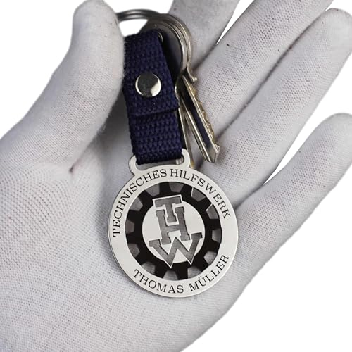 Technisches Hilfswerk (THW) Geschenk – Offizielles Abzeichen, Hochwertiger THW-Accessorie und Dekotation für THW-Mitglieder und Fans des Katastrophenschutzes (Schlüsselanhänger)