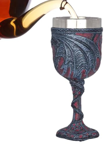 Verre à vin médiéval avec double dragon, verre à vin médiéval avec dragon, double dragon, cœur, amour, dragon cup gothique - Coupe de dragon médiévale