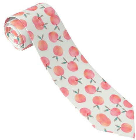 EZDLOWVBA Cravate tendance pour homme avec imprimé pêche rose - Cravate réglable pour fête de mariage et réunion, Noir , taille unique