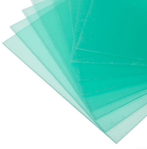 babominimer Paquete de 10 placas transparentes de policarbonato para lentes de soldadura para cascos de soldadura, color verde, 123 x 98 mm, 133 x 114 mm, 138 x 126 mm, 110 x 90 mm, 115 x 90 mm, 120 x