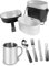 normani Bundeswehr Essgeschirrset Bund Essbesteck + BW Aluminium Kochgeschirr + Edelstahltasse Farbe Black