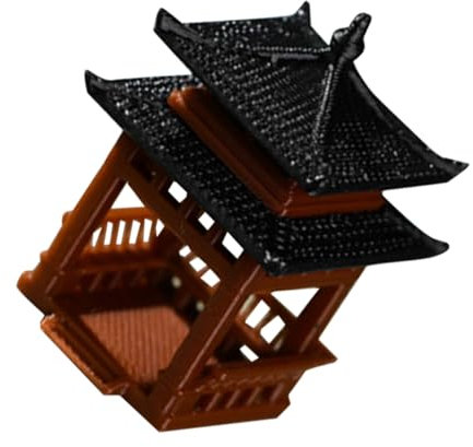 IWOWHERO Miniatur Pavilion Statue Für Aquarium Bonsai-Dekoration Chinesischer Stil Kreative Landschaftsverzierung Für Teich Balkon Und Garten Für Heimdekoration Und Aquariengestaltung