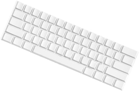 61 Tastenkappen, blanko, Weiß, Originalhöhe, nicht beschriftet, passend für die meisten mechanischen Tastaturen, minimalistische Blanko-Tastenkappen