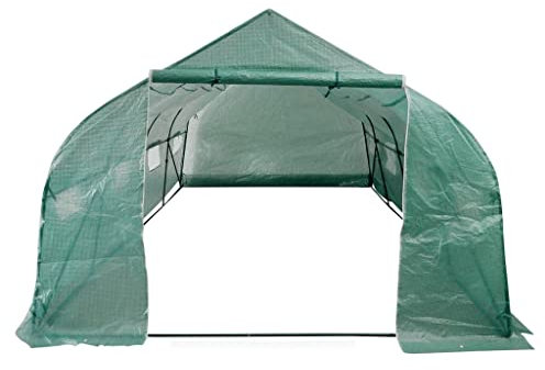 Vetnasa Serre Portable Cadre en Acier 18 m²,Maison & Jardin,Pelouses & Jardins,Jardinage,Serres de Jardin,Vert,22.54kg,42911