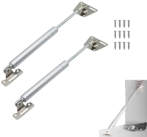 HZyizhihang Paquete de 2 amortiguadores de gas abatibles de 6 pulgadas, bisagras abatibles para puerta abatible, soporte de puerta abatible para tapas de solapa, armarios y escotillas de loft para