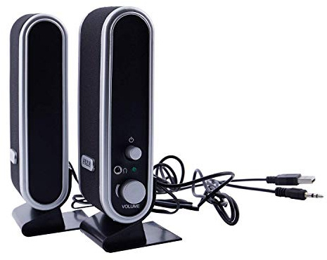zidiau 120W USB Powered Computer Speakers Desktop Laptop Audio Speakers with 3.5mm Audio Jack Built in Headphone and Microphone Port for PC Monitor TFT LCD Display Audio Players