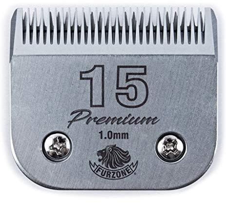 Furzone Detachable Blade - Size 15 Blade 3/64, Made of Extra Durable Japanese Steel, Compatible with Most Andis, Oster, Wahl A5 Clippers