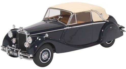 Oxford Diecast 1:43 Jaguar MkV Closed Dark Blue/Tan Collectable model 43JAG5003