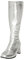 Gizelle Shoes Stivali da donna, stile anni Sessanta e Settanta, taglie 3-12, Argento (Silver), 35.5