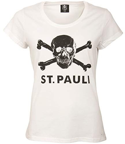 FC St. Pauli Damen T-Shirt Totenkopf Bio-Baumwolle Fairtrade (L)