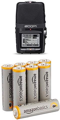 Zoom H2N Handy Recorder mit Amazon Basics Batterien
