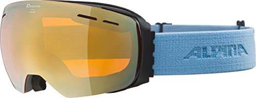 ALPINA GRANBY Q-LITE - Verspiegelte, Kontrastverstärkende Skibrille Mit 100% UV-Schutz Für Erwachsene, grey-skyblue, One Size