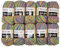10 x 50g Strickwolle YarnArt Jeans Crazy mit 55% Baumwolle, 500 Gramm Wolle mit Farbverlauf mehrfarbig (grün türkis lila 8215)