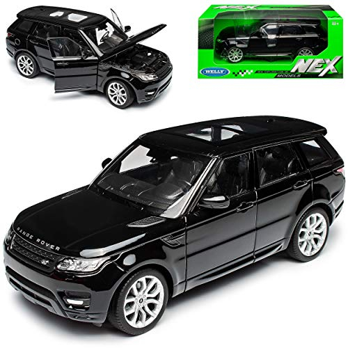 Welly R*A*N*G*E R*O*V*E*R Sport 2. Generation Schwarz Ab 2013 1/24 Modell Auto