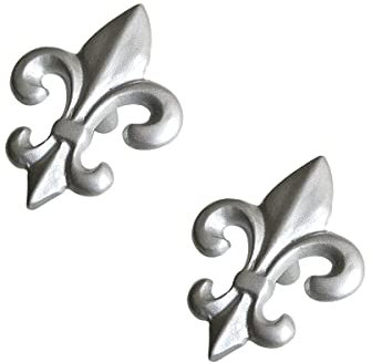 TentHome Möbelknöpfe 2 Stück Schubladenknöpfe Set Knöpfe Lilien Schrankknopf Möbelknauf Metall Türknauf Antik Schubladengriff Möbelgriff Knauf Silber