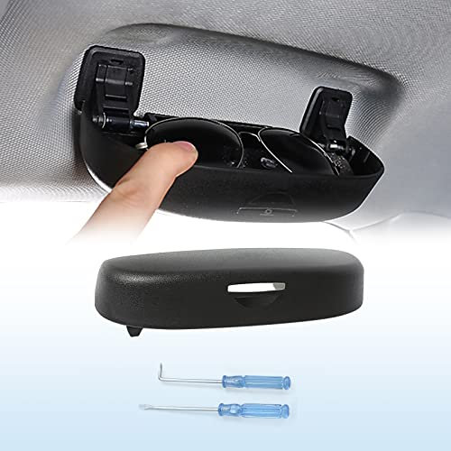 Coleya Auto Brillenetui Kompatibel mit Seat Ateca Skoda Kodiaq Koraq 2017-2024, Sonnenbrillenhalter Brillenhalter, Brillen Aufbewahrungsbox, Seat Ateca Zubehör Brillenetui (Schwarz)