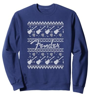 Fender Ugly Christmas Sweater Strat and Picks Sweatshirt