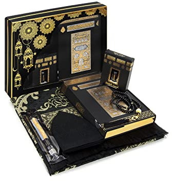 ihvan online Gebets Geschenkbox für Hajj und Umrah, Deluxe -Set für Ramadan & Eid Gift, Black/Set 2