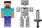 Mattel Minecraft Steve - Steve Livello Diamante, giocattolo da collezione da 14 cm con accessori in metallo, giocattolo e regalo per bambini e adulti 6+ Anni, HLL30
