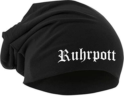 Ruhrpott Mütze | Ruhrpott Zeche Gelsenkirchen Essen Bochum Fussball Ultras Sport Unisex Beanie | Schwarz