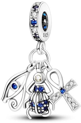 TINSLO Ciondolo Argento Sterling 925 con Cubic Zirconia Pendenti per Pandora Braccialetti, Compatibile con Braccialetti e Collane europei, perfetto Regali per Moglie e Ragazze