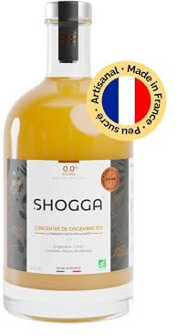 SHOGGA | Jus de gingembre bio | Made in France | Boisson premium sans alcool | 12 super-aliments : gingembre frais pressé à froid, citron, curcuma, poivre de Kampot, herbes et épices (200ml)