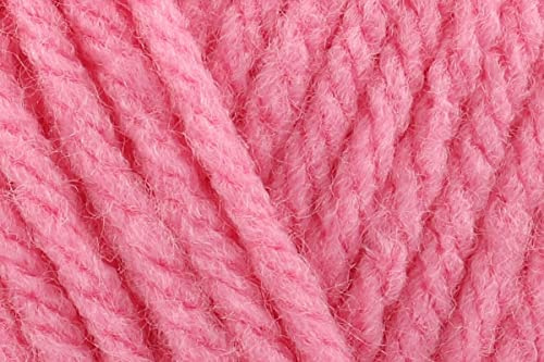 Sirdar Hayfield Bonus Chunky Crochet Yarn, 100% Acrylic Soft Knitting Wool for Cardigans, Jumpers, Sweaters, Ponchos and Capes - 100g Ball - Pink (992) - Single (11 Ball)